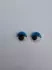 Глаза для игрушек бегающие круглые голубые. 13*13мм. (пара)
