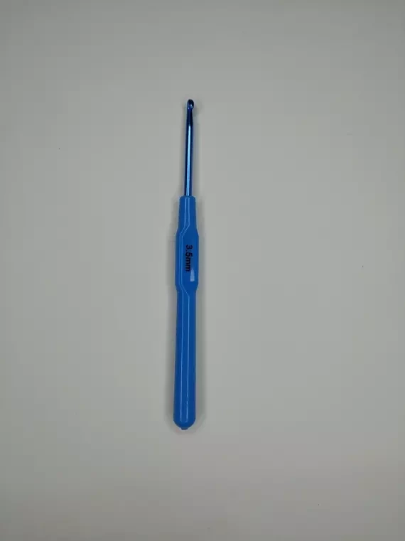 Крючок для вязания алюминиевый с пластиковой ручкой, 3,5 мм.