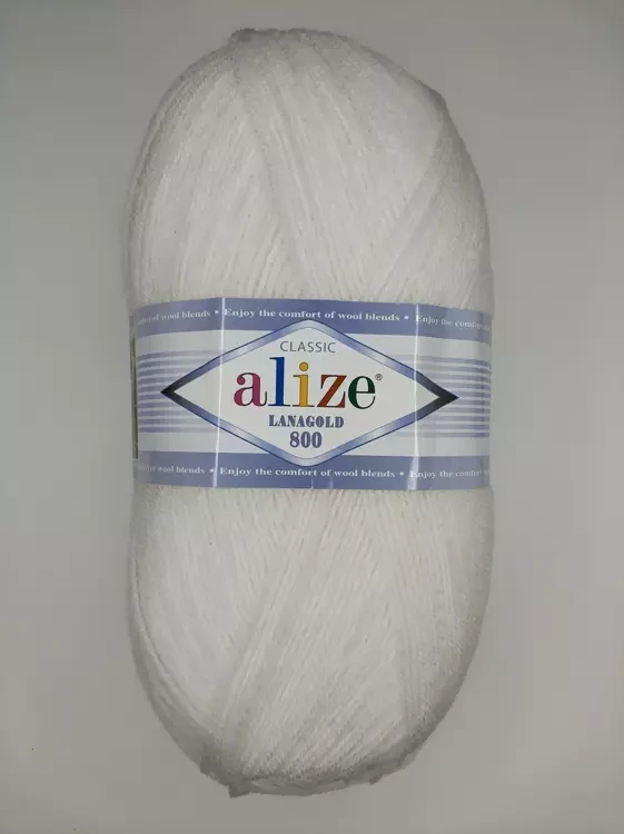 Alize Lanagold 800 (Ализе Ланаголд 800) 55 белый