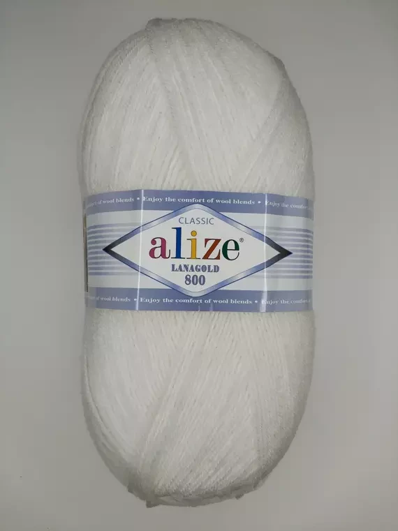 Alize Lanagold 800 (Ализе Ланаголд 800) 55 белый