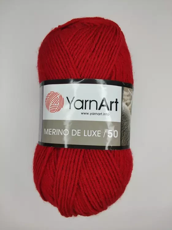 Пряжа Yarnart Merino de Luxe (Ярнарт Мерино Де люкс), красный 576
