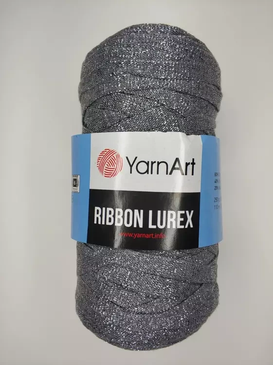 Пряжа Ribbon Lurex (Риббон Люрекс), 737 серый