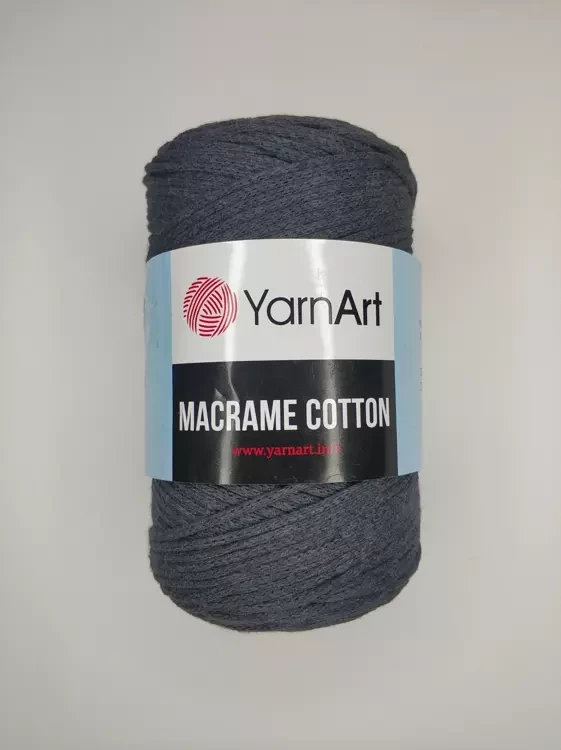 Пряжа Yarnart Makrame Cotton (Ярнарт Мараме Коттон), т.серый 752