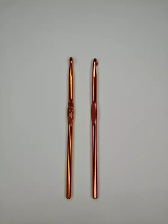 Крючок для вязания алюминиевый, 5,5 мм.