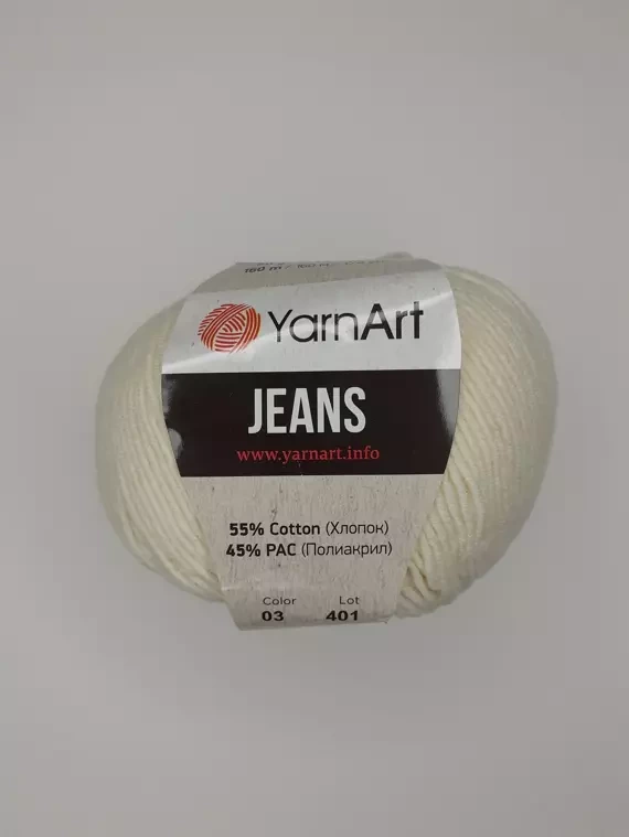 Yarnart Jeans (Ярнарт Джинс) 03 молочный