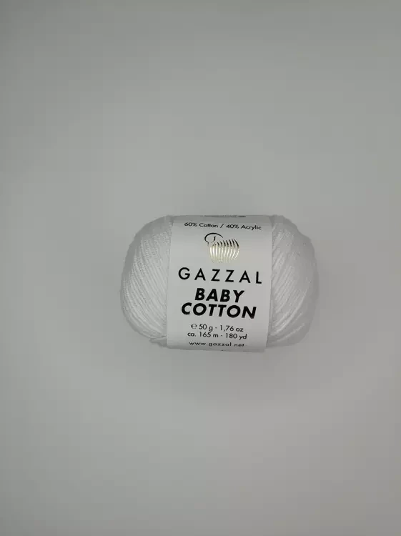 Gazzal Baby cotton (Газзал Бэби Коттон) 3432 белый