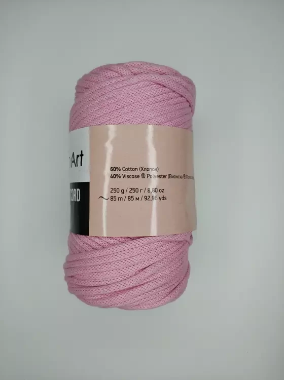 Пряжа Makrame Cord 3mm. (Ярнарт Мараме Корд), 762 розовый