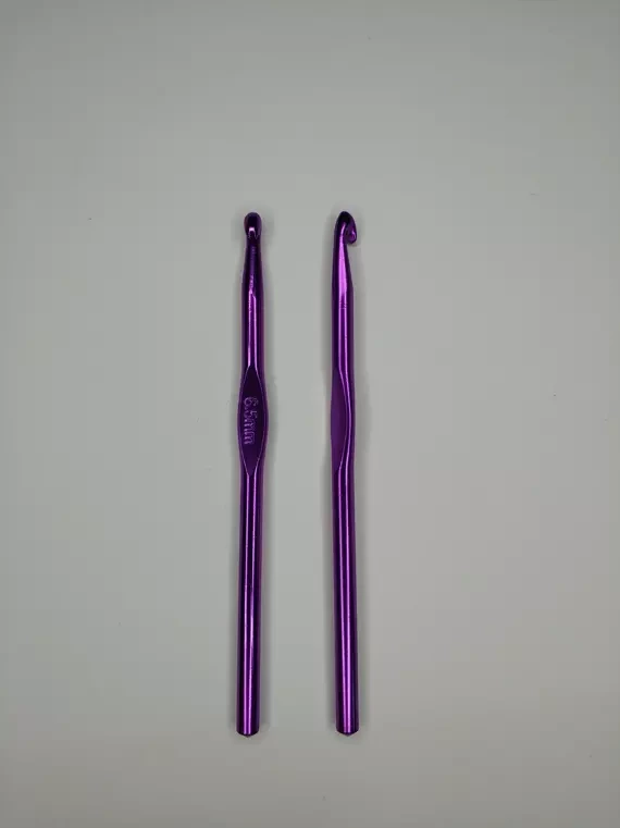 Крючок для вязания алюминиевый, 6,5 мм.