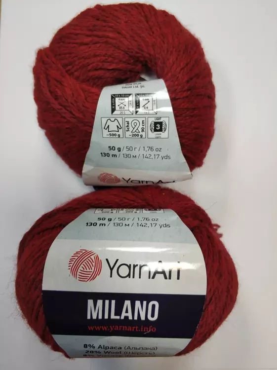 Yarnart Milano ( Ярнарт Милано) 862 красный