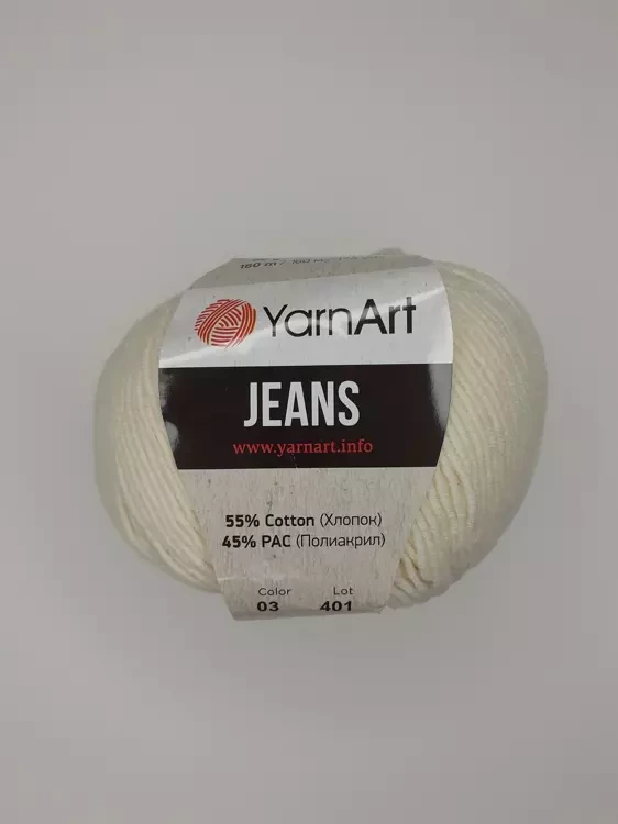 Yarnart Jeans (Ярнарт Джинс) 03 молочный