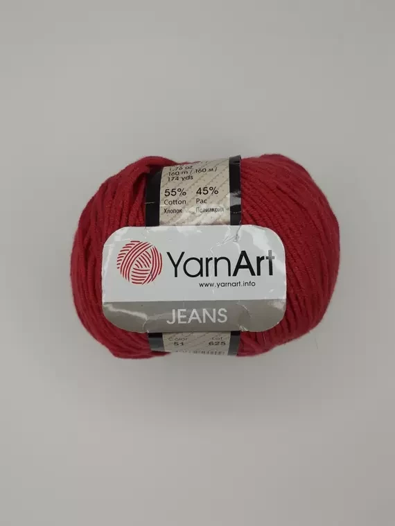 Yarnart Jeans (Ярнарт Джинс) 51 красный