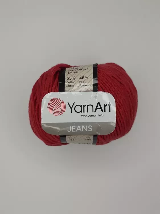 Yarnart Jeans (Ярнарт Джинс) 51 красный